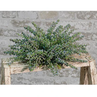 Blue Heather Faux Floral Table Piece Dome