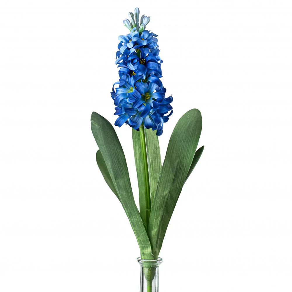 💙 Blue Hyacinth 17" Faux Floral Spray