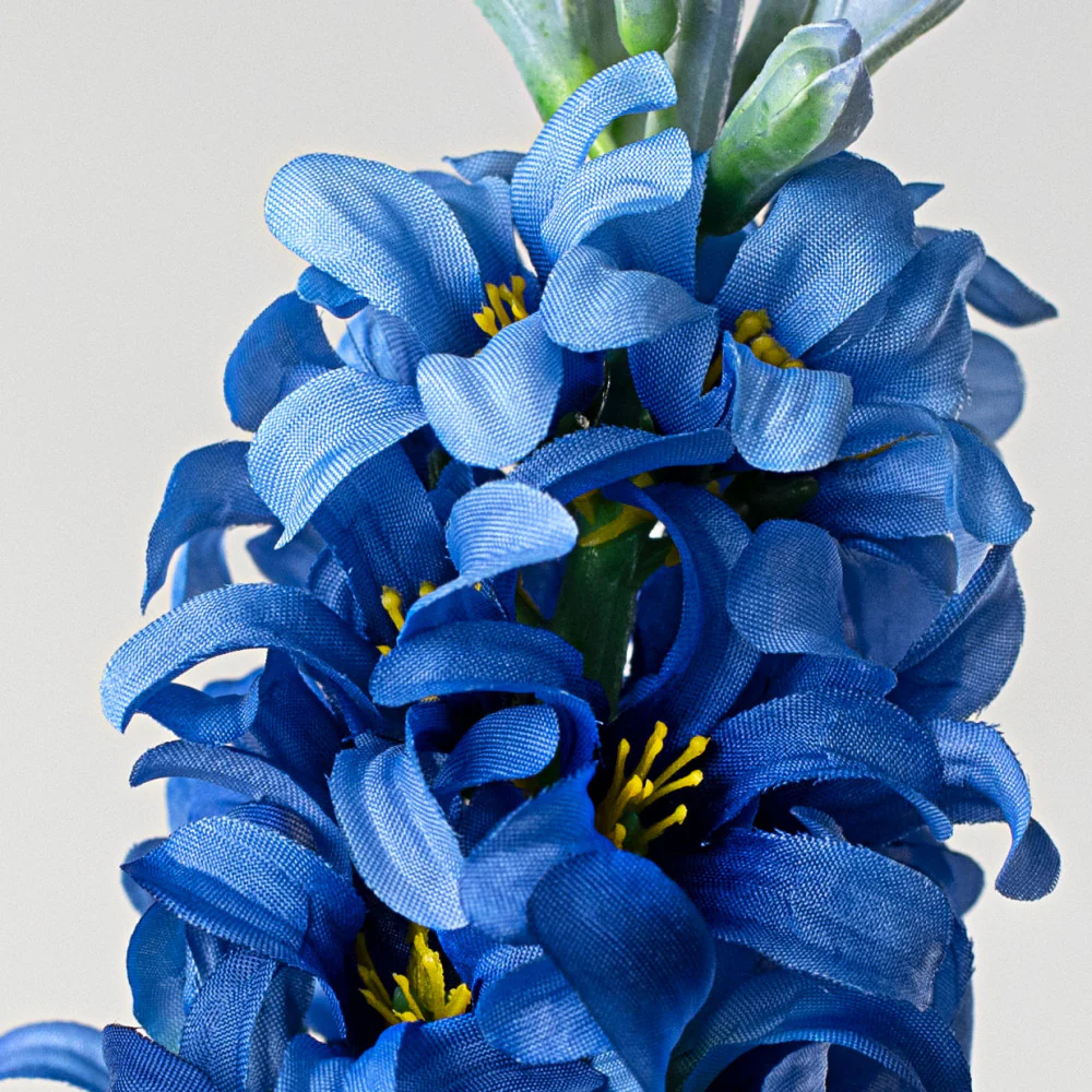 💙 Blue Hyacinth 17" Faux Floral Spray - Image 2
