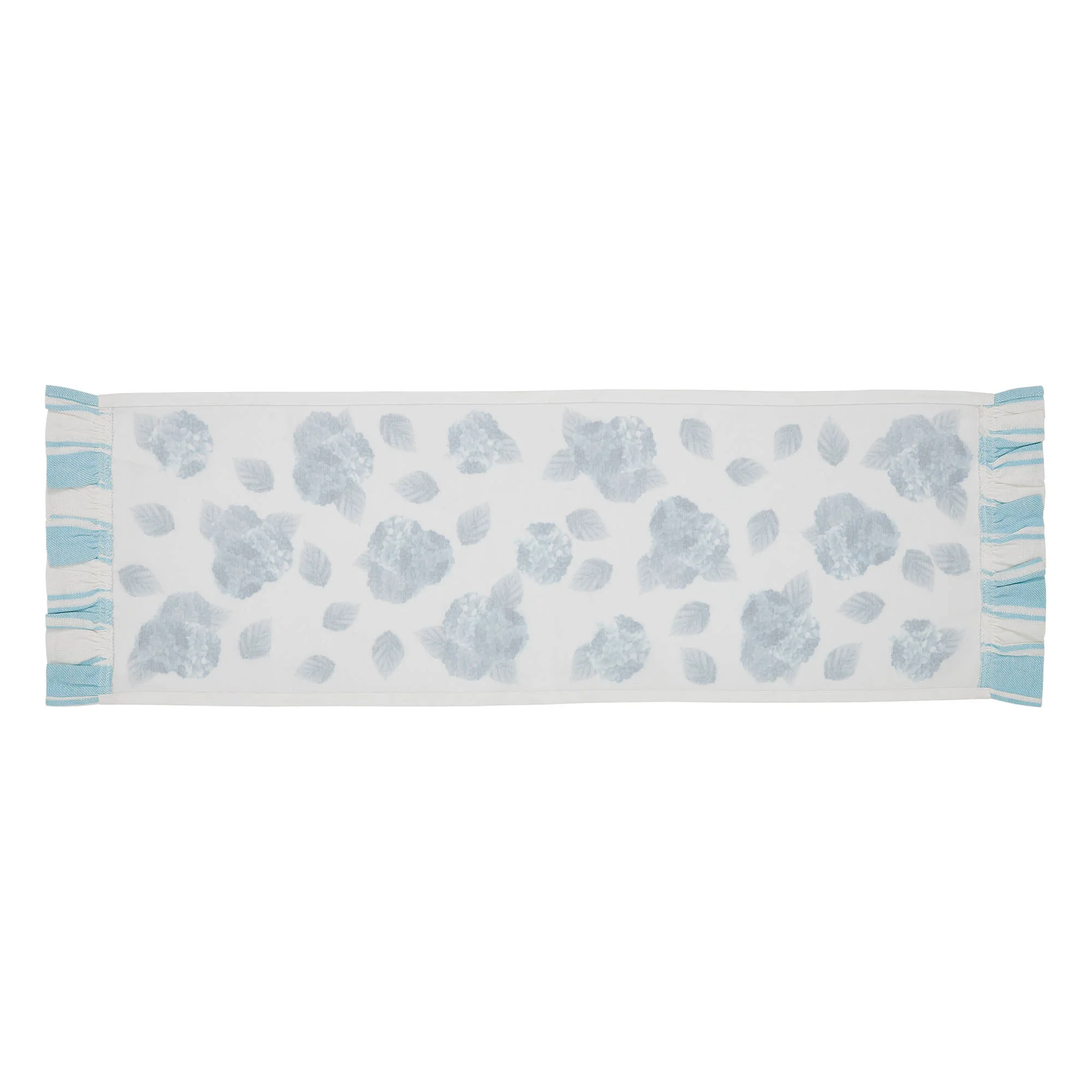 Blue Hydrangea Ruffled 24" Table Runner - Image 3