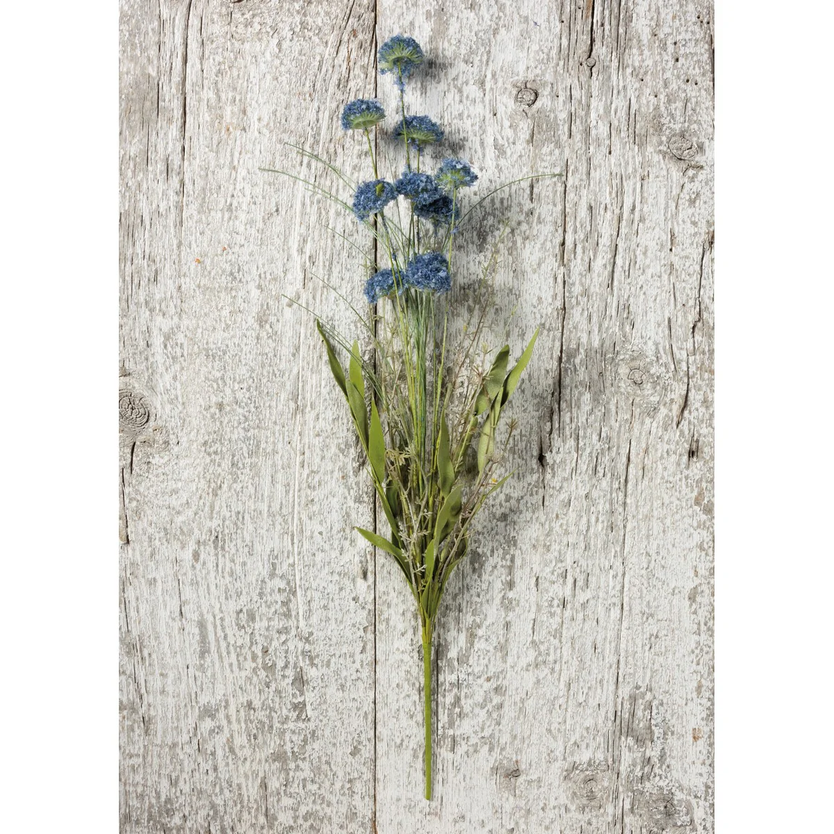 💙 Blue Pom Wildflower 22" Faux Floral Pick - Image 2