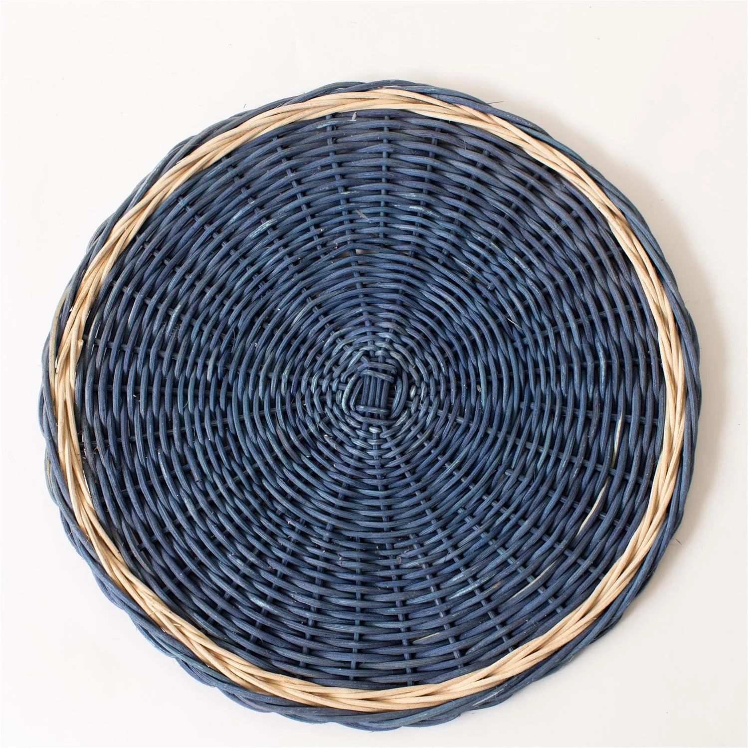 Blue Rattan 14.75" Plate Charger - Image 3