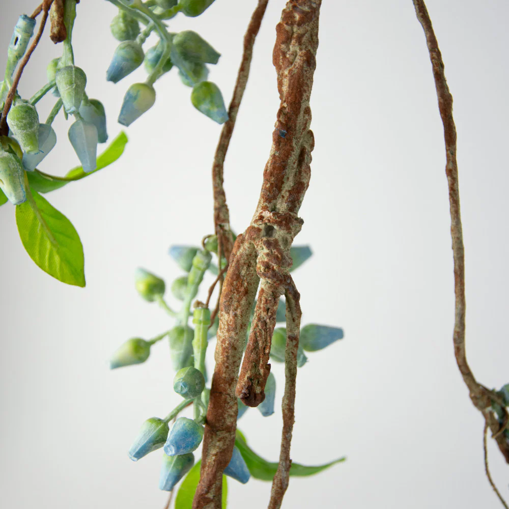 Blue Seeded Berry Vine 62" Faux Floral Garland - Image 3