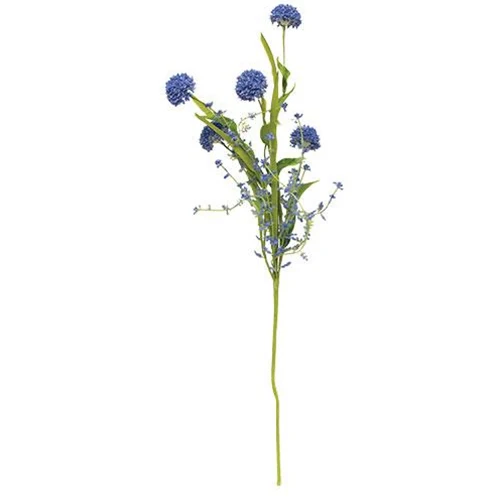 ๐ Blue Thistle Heather Ball 26" Faux Spray - Image 3