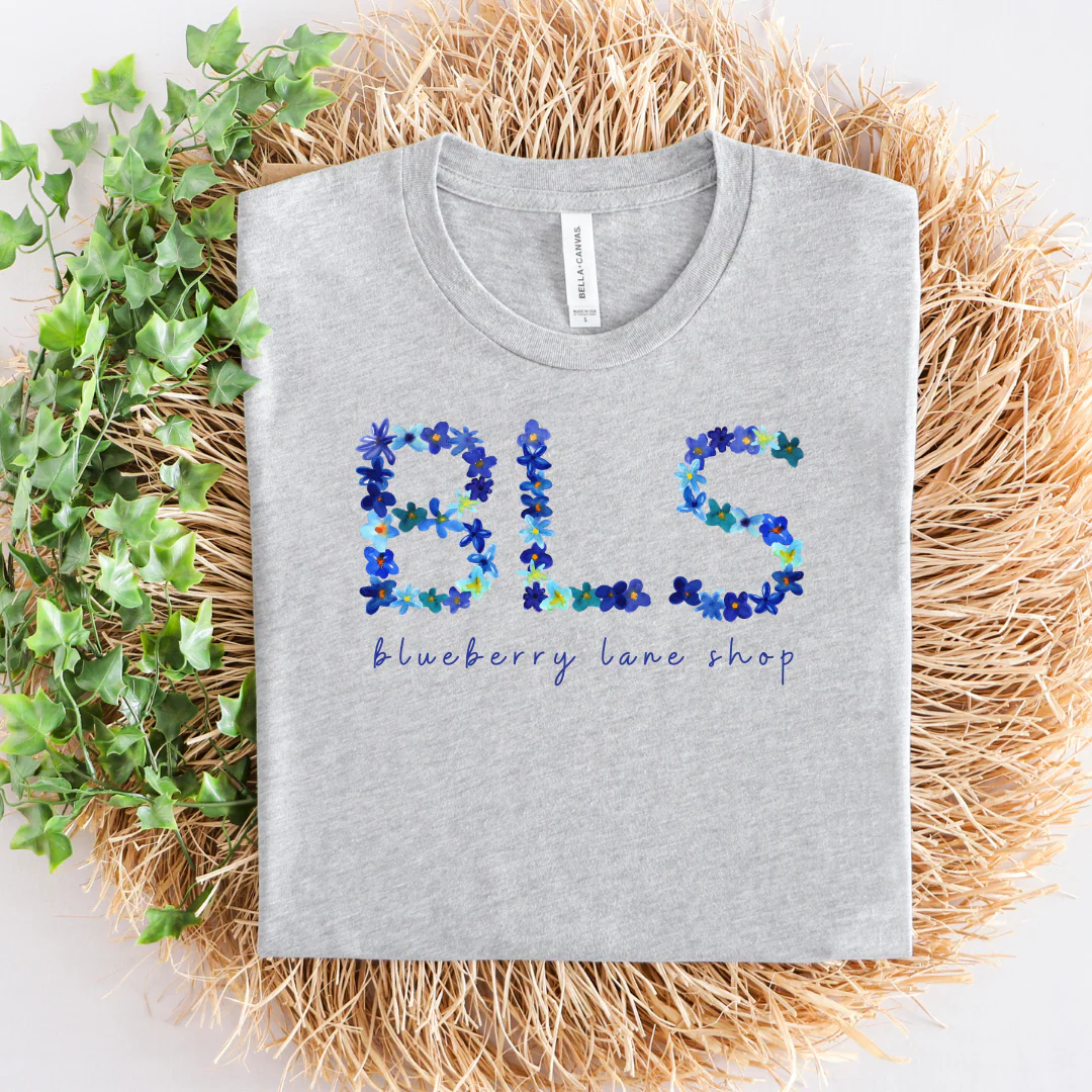 ๐ Blueberry Lane Merch Floral Lettering Long Sleeve T-Shirt - Image 2