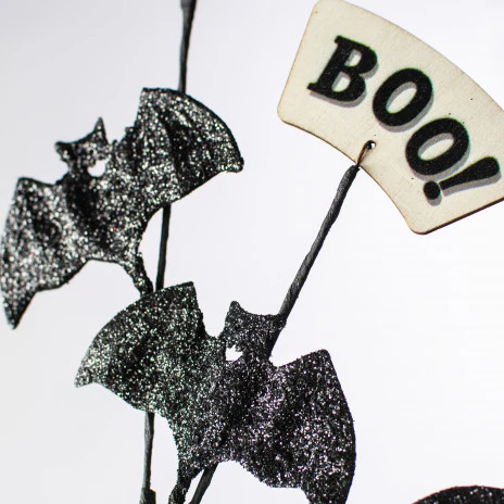 ๐ Boo & Glitter Bats 25" Halloween Decorative Spray - Image 2