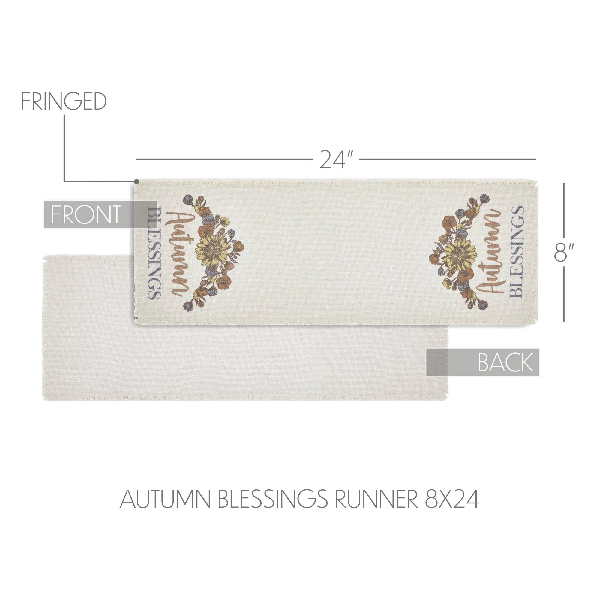 Bountifall Autumn Blessings 24" Table Runner - Image 2