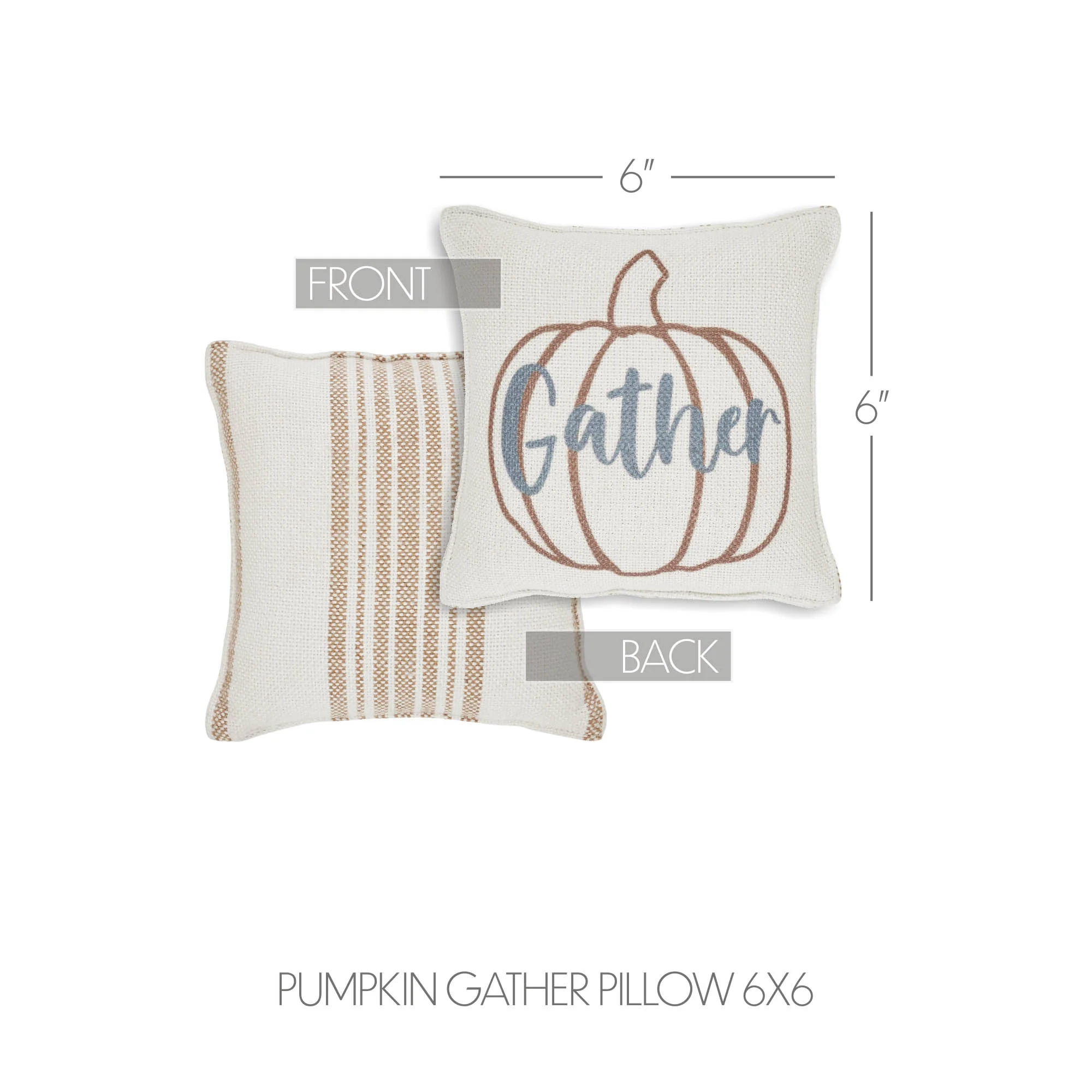 Bountifall Pumpkin Gather Small 6" Decorative Pillow - Image 4