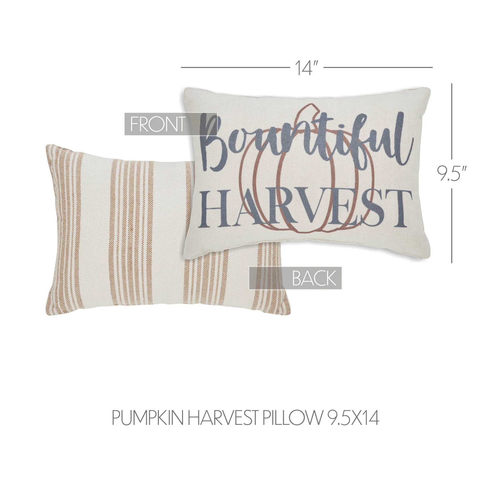Bountiful Pumpkin Harvest 9.5" x 14" Pillow - Image 2