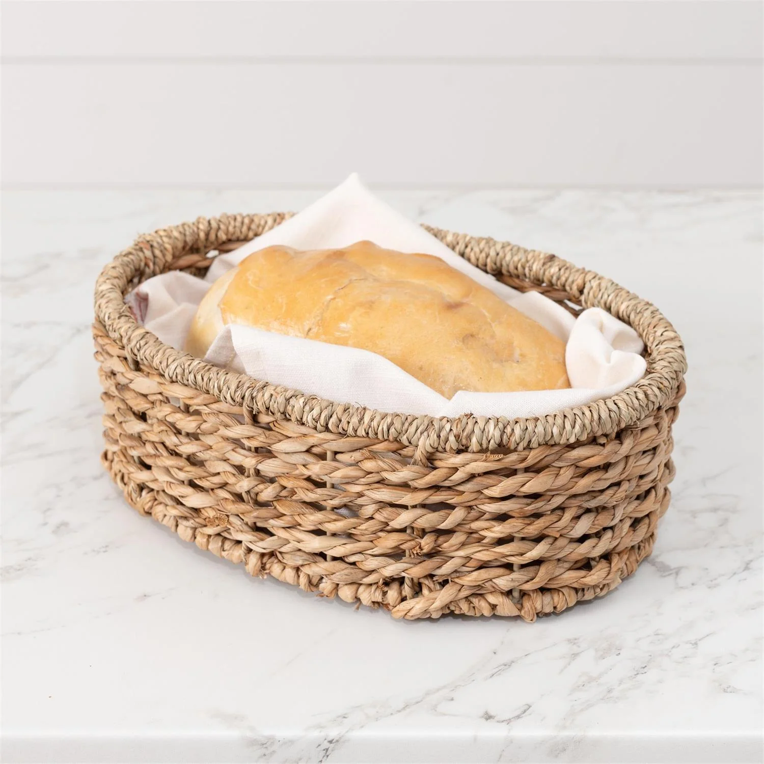 Bread Warmer Basket With Give Us This Day Terra Cotta Stone - Image 3