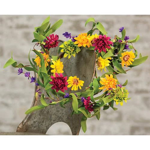 Bright Blooms Prairie Daisy 12" Faux Wreath