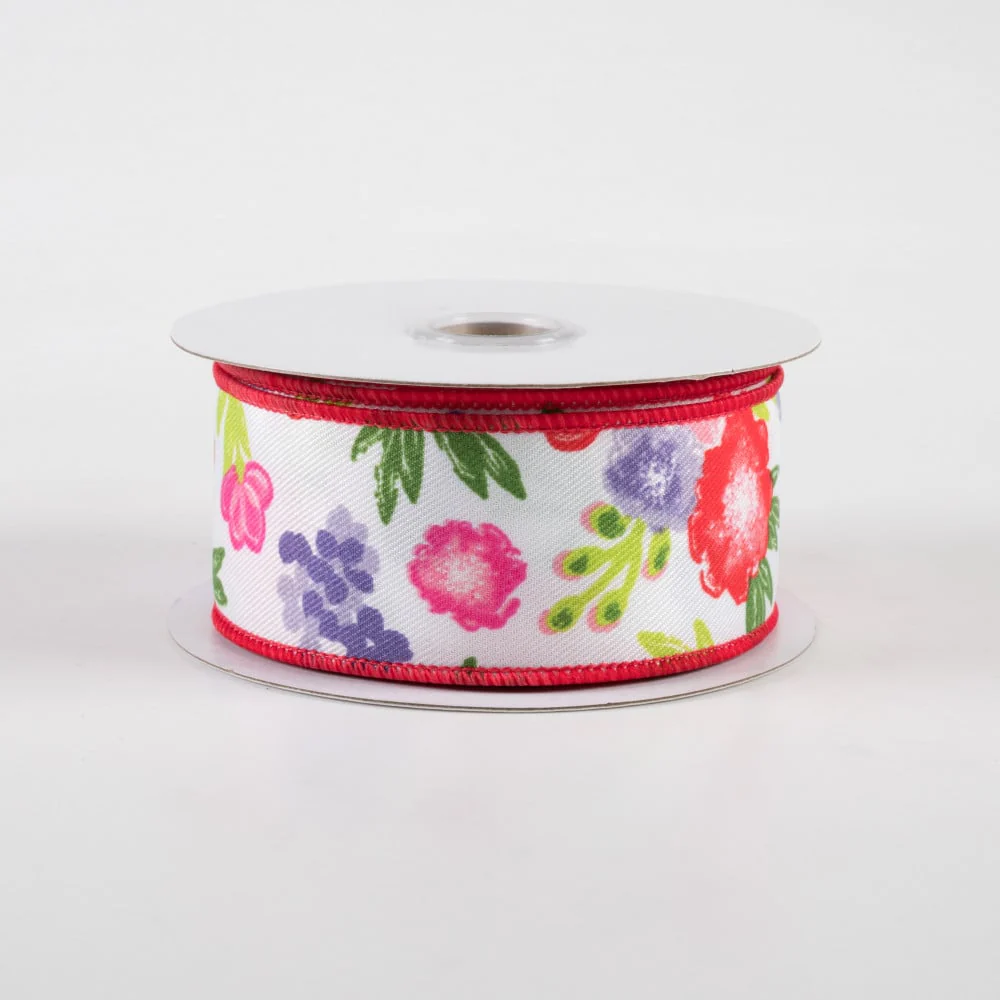 💙 🔥 Bright & Cheery Florals Ribbon 1.5" x 10 yards - Image 2