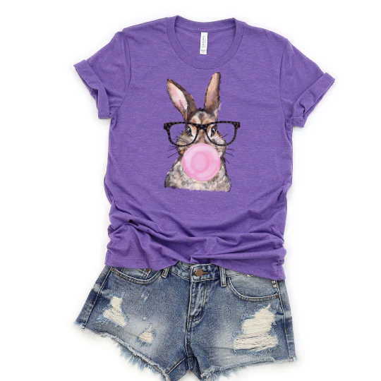 Bubblegum Fun Bunny Cozy T-Shirt - Image 2