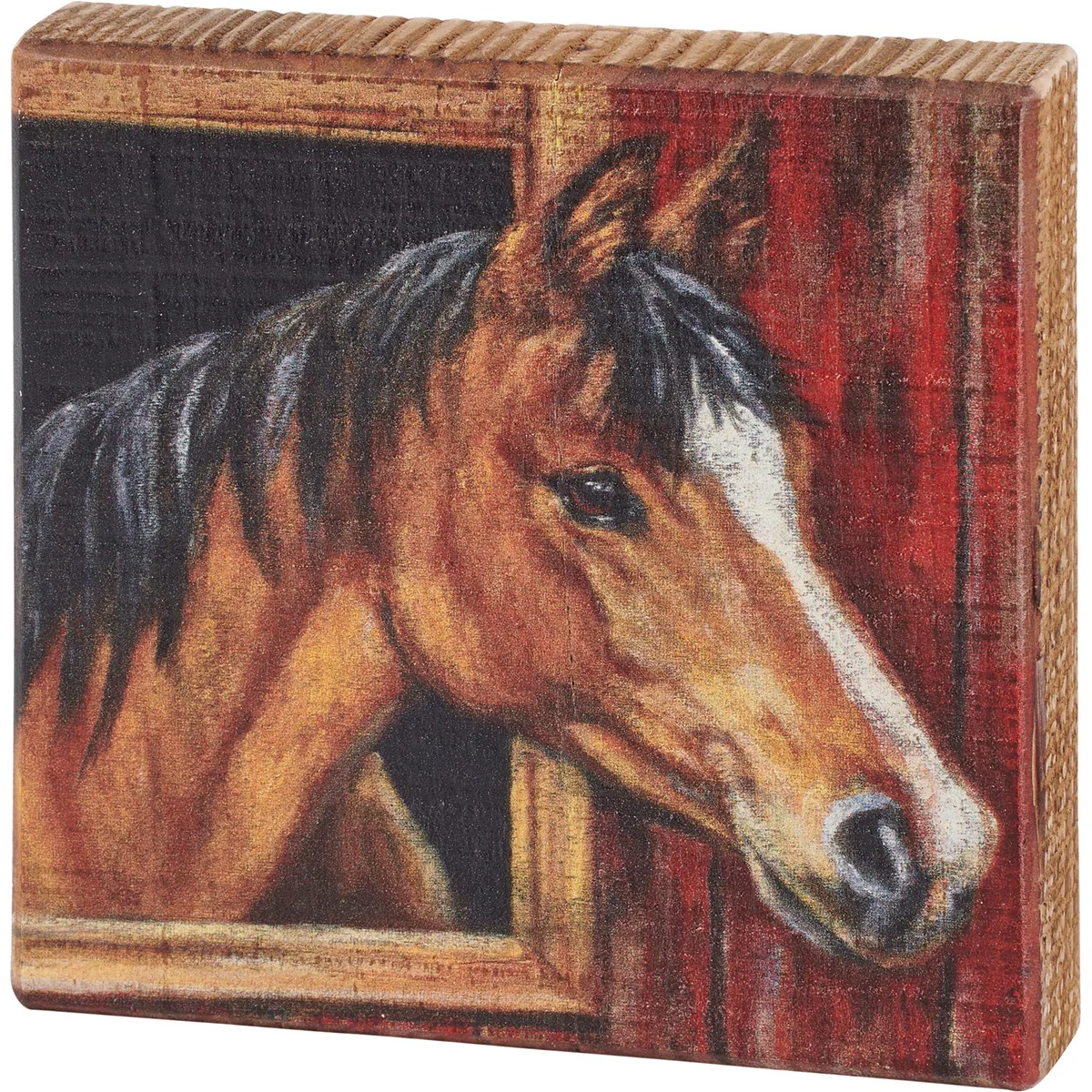Surprise Me Sale 🤭 Buckskin Horse 6" Wooden Block Sign