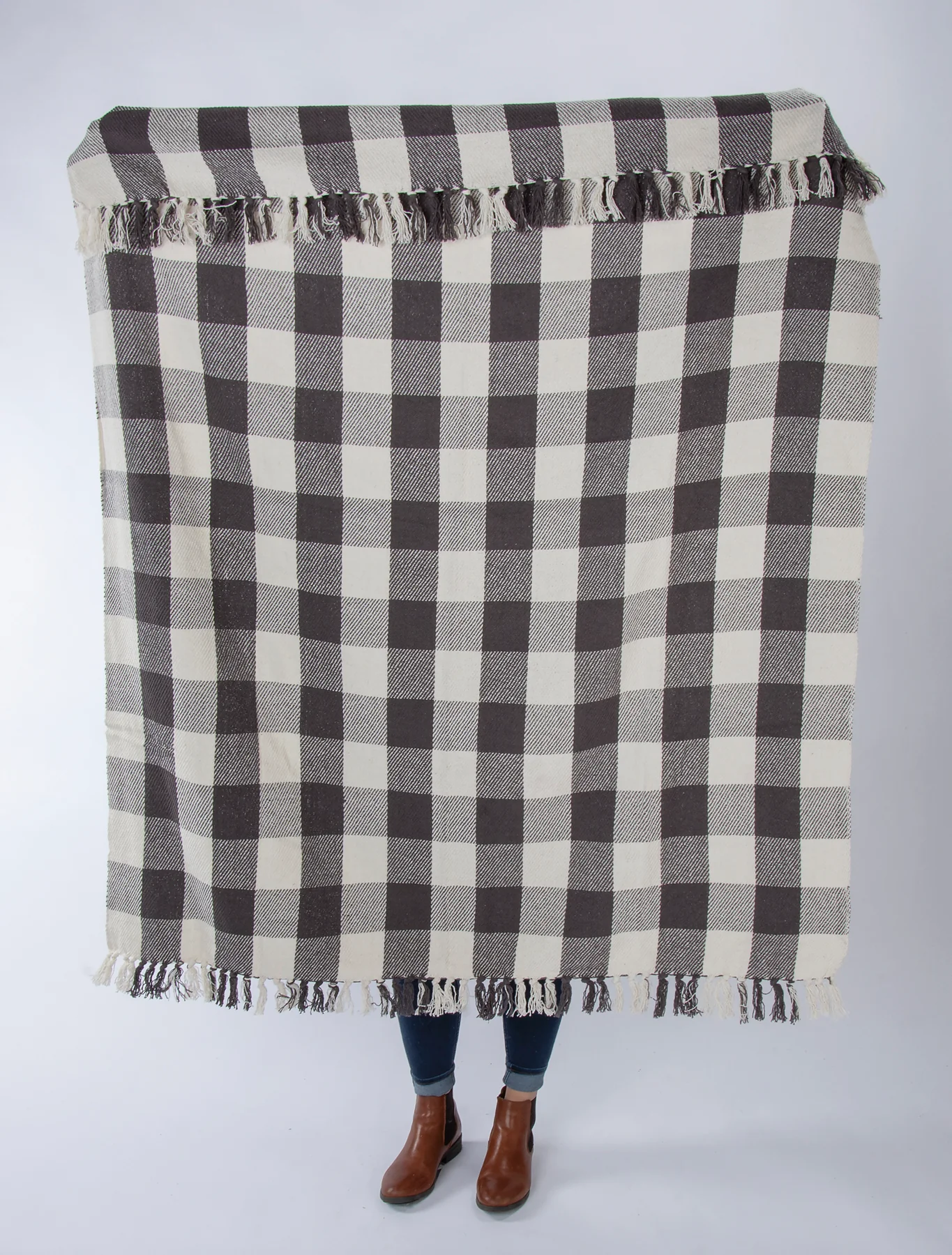 ๐ Buffalo Check Cotton Throw 50" x 60" - Image 3