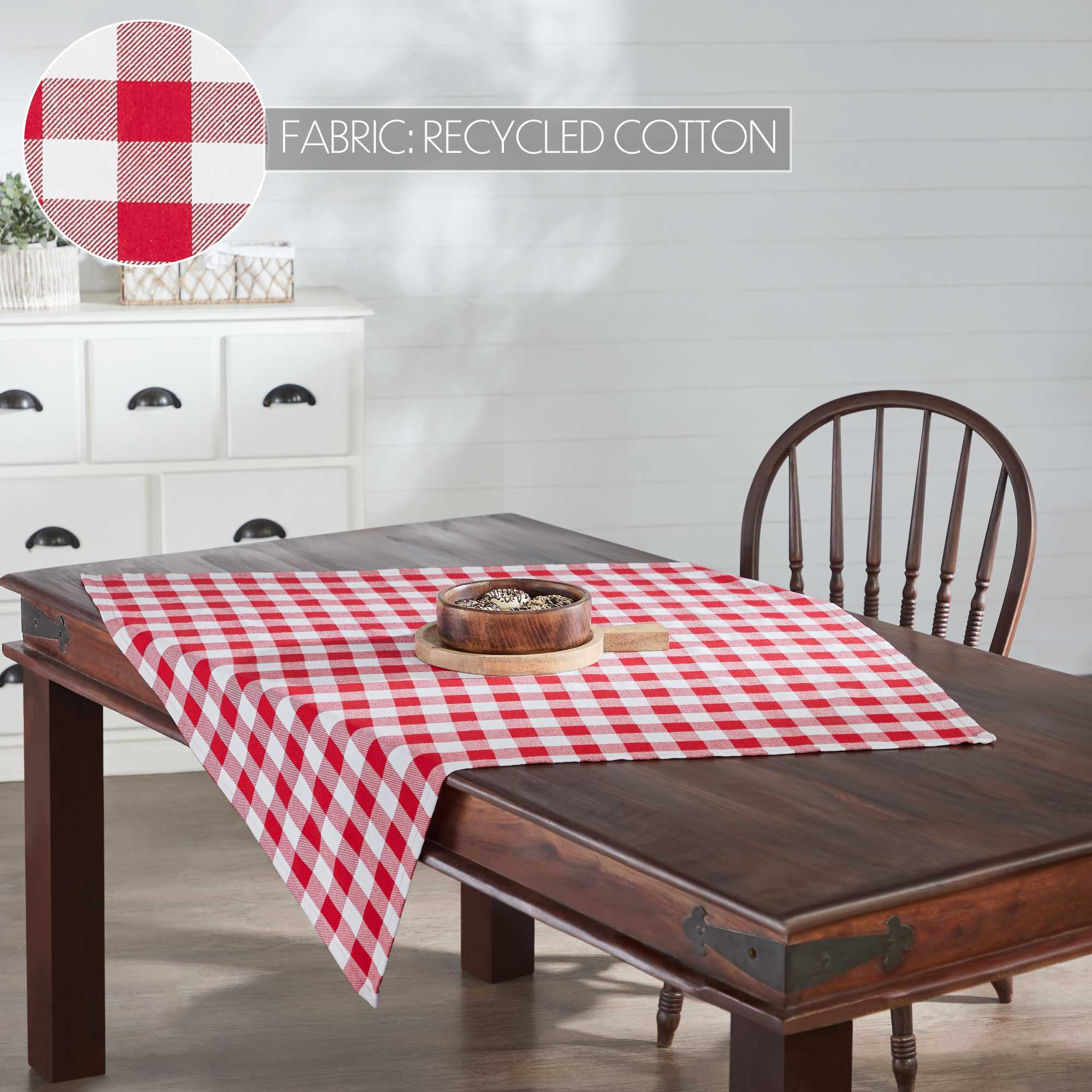 Buffalo Check Red 40" Table Topper - Image 3