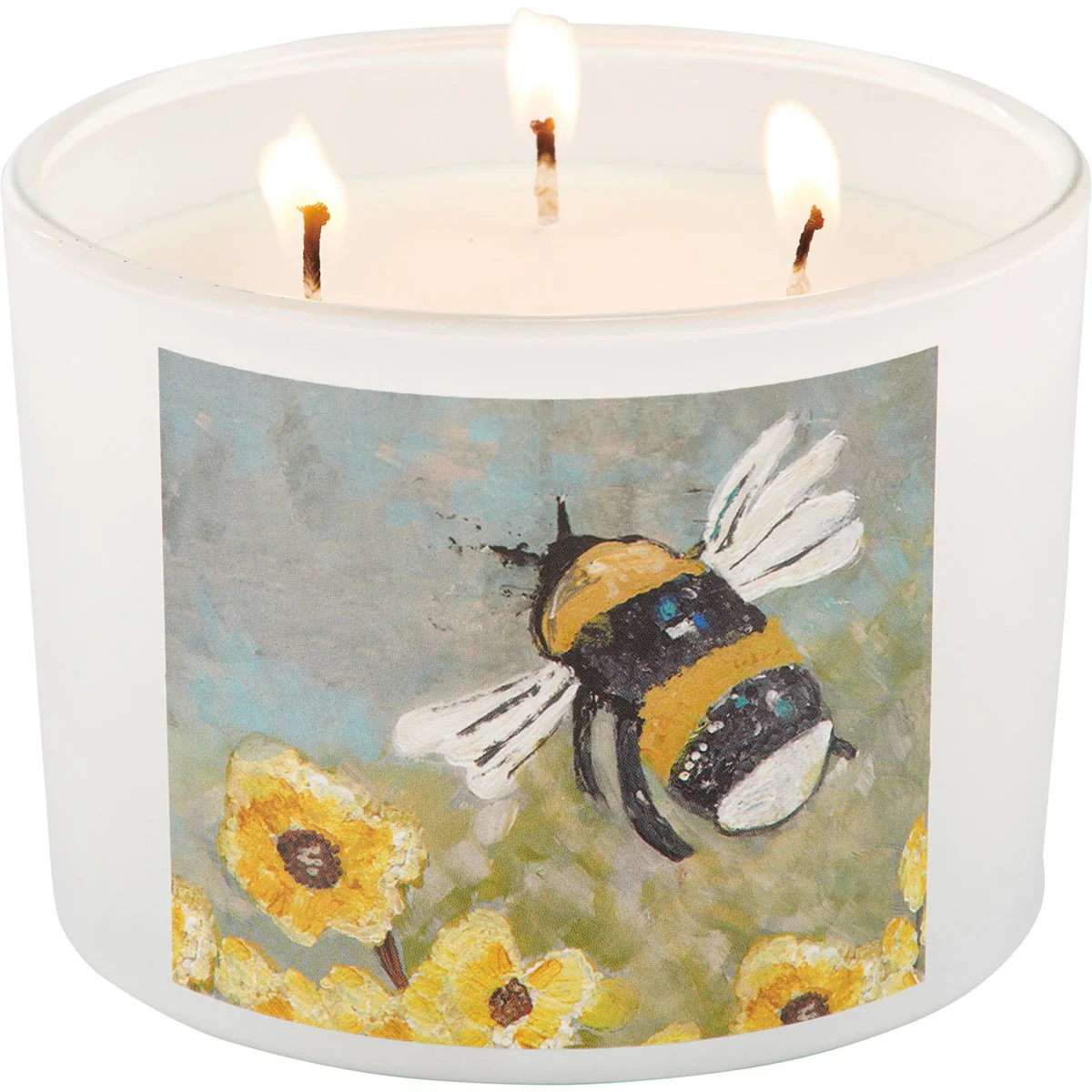 💙 Bumblebee and Flowers 14 oz Jar Candle Lavender Scent