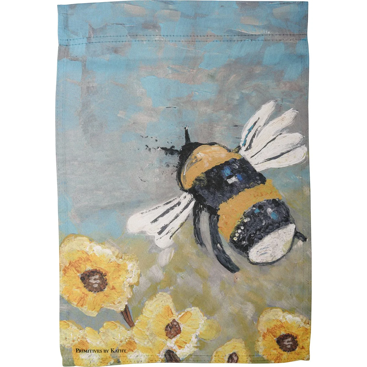 Bumblebee and Flowers Garden Flag - Image 2