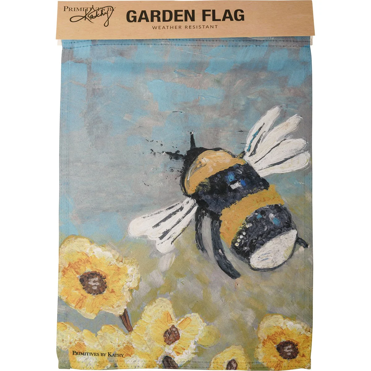 Bumblebee and Flowers Garden Flag - Image 3