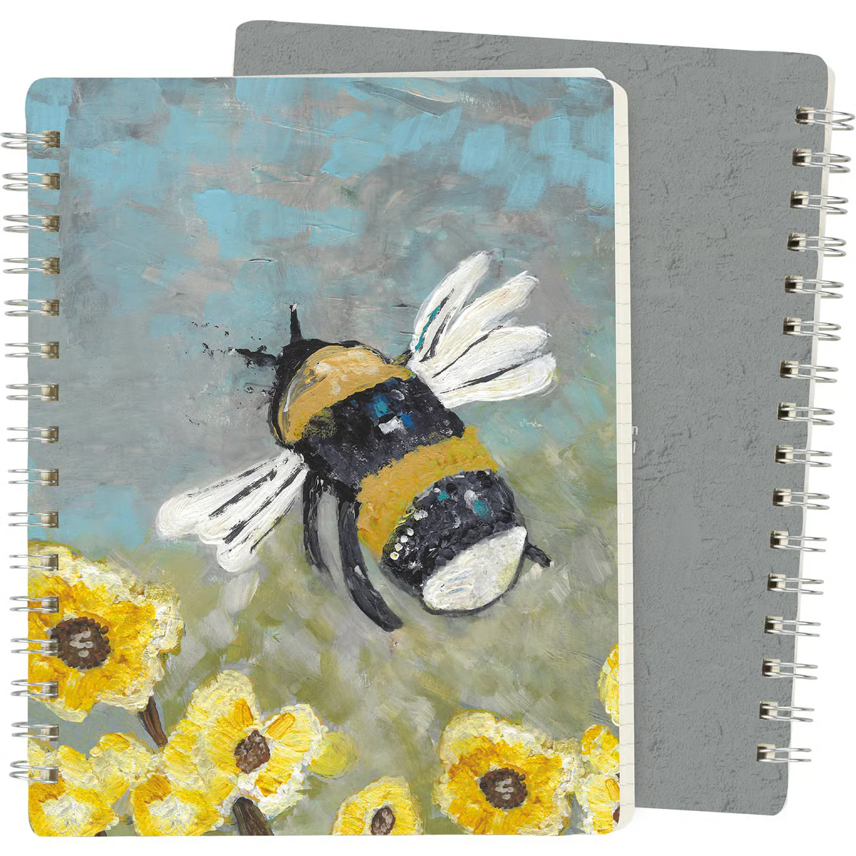 Bumblebee and Flowers Spiral Notebook - Image 2