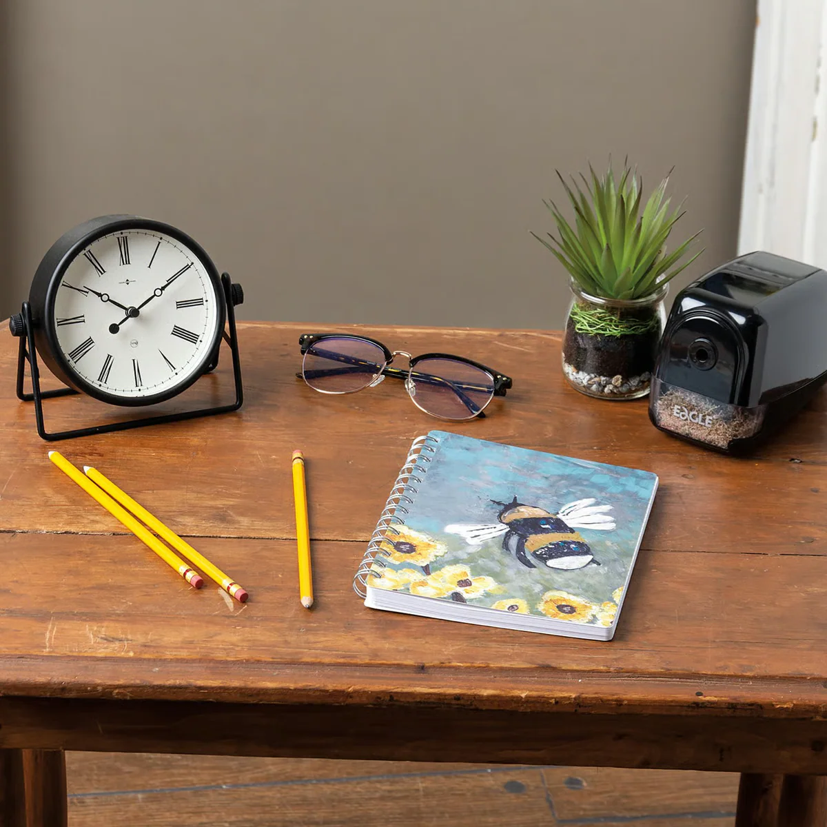 Bumblebee and Flowers Spiral Notebook - Image 3