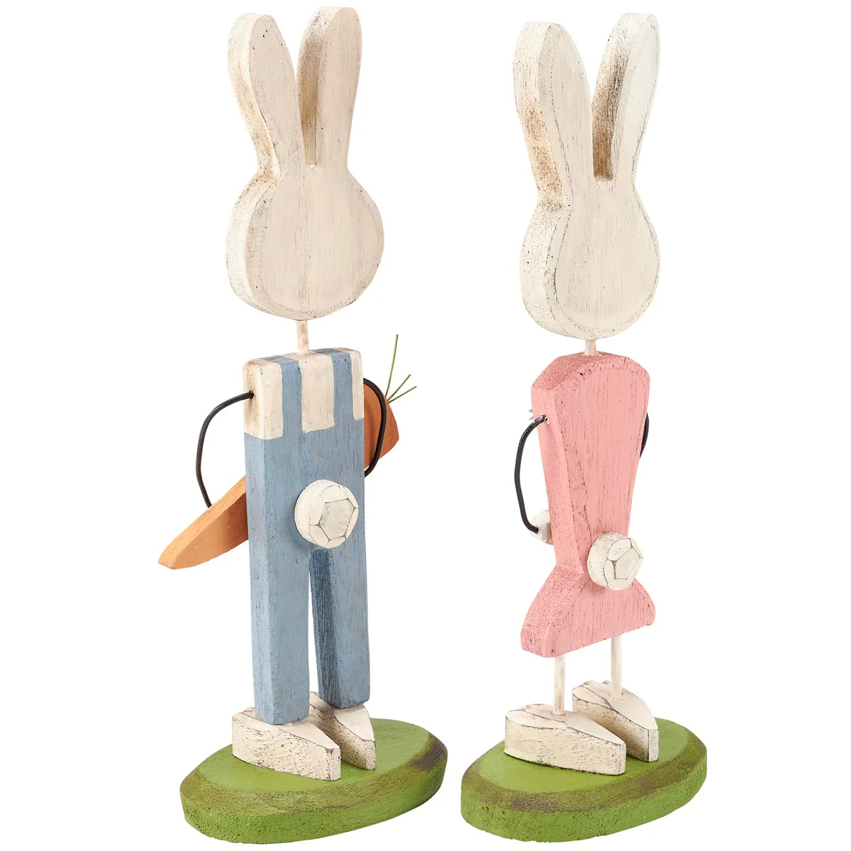 ๐ Bunny Couple Wooden Stand Up Figures 12" H - Image 3
