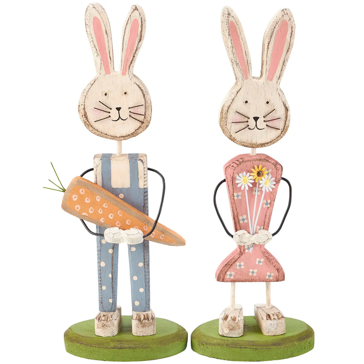 ๐ Bunny Couple Wooden Stand Up Figures 12" H - Image 4