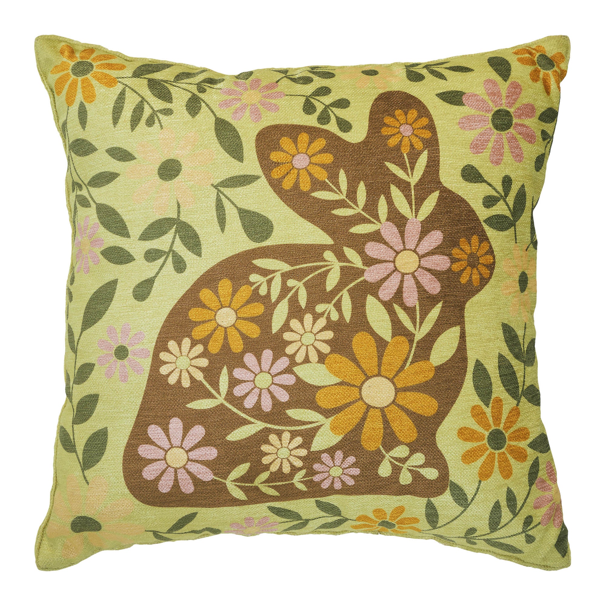 Bunny Hop Floral 12" Accent Pillow - Image 3