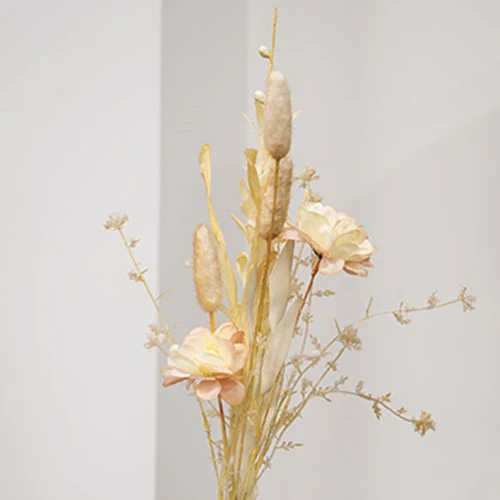 Bunny Tail & Wildflower 19" Faux Floral Spray - Image 2