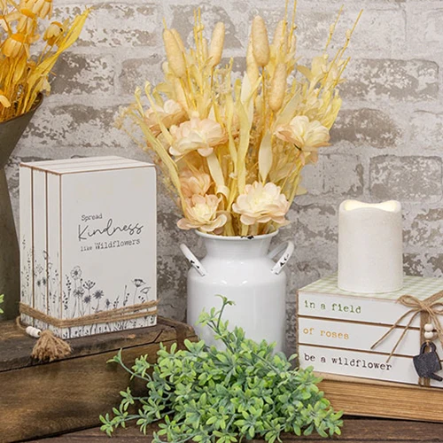 Bunny Tail & Wildflower 19" Faux Floral Spray - Image 3