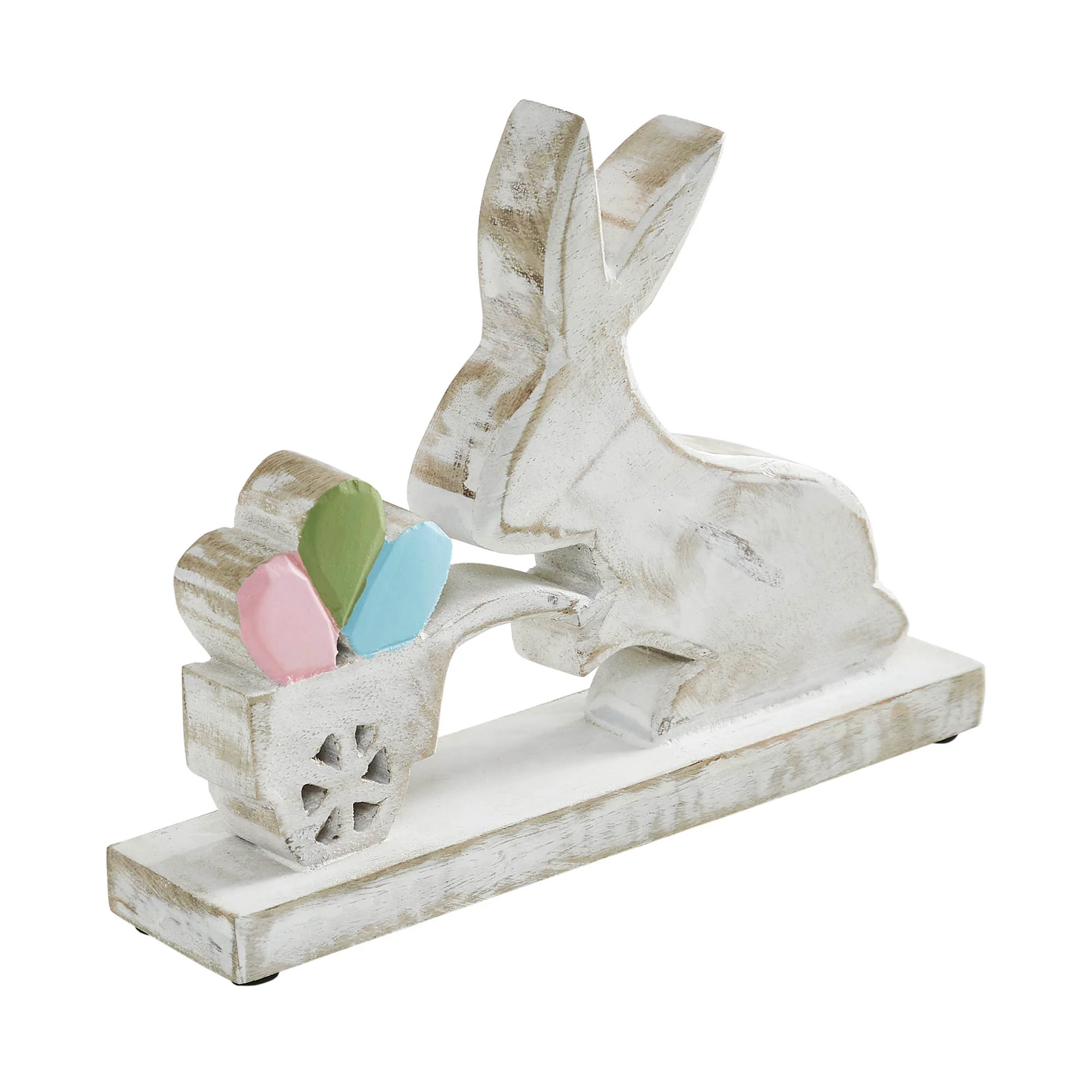 Bunny with Cart of Eggs Wooden Sitter - Image 5