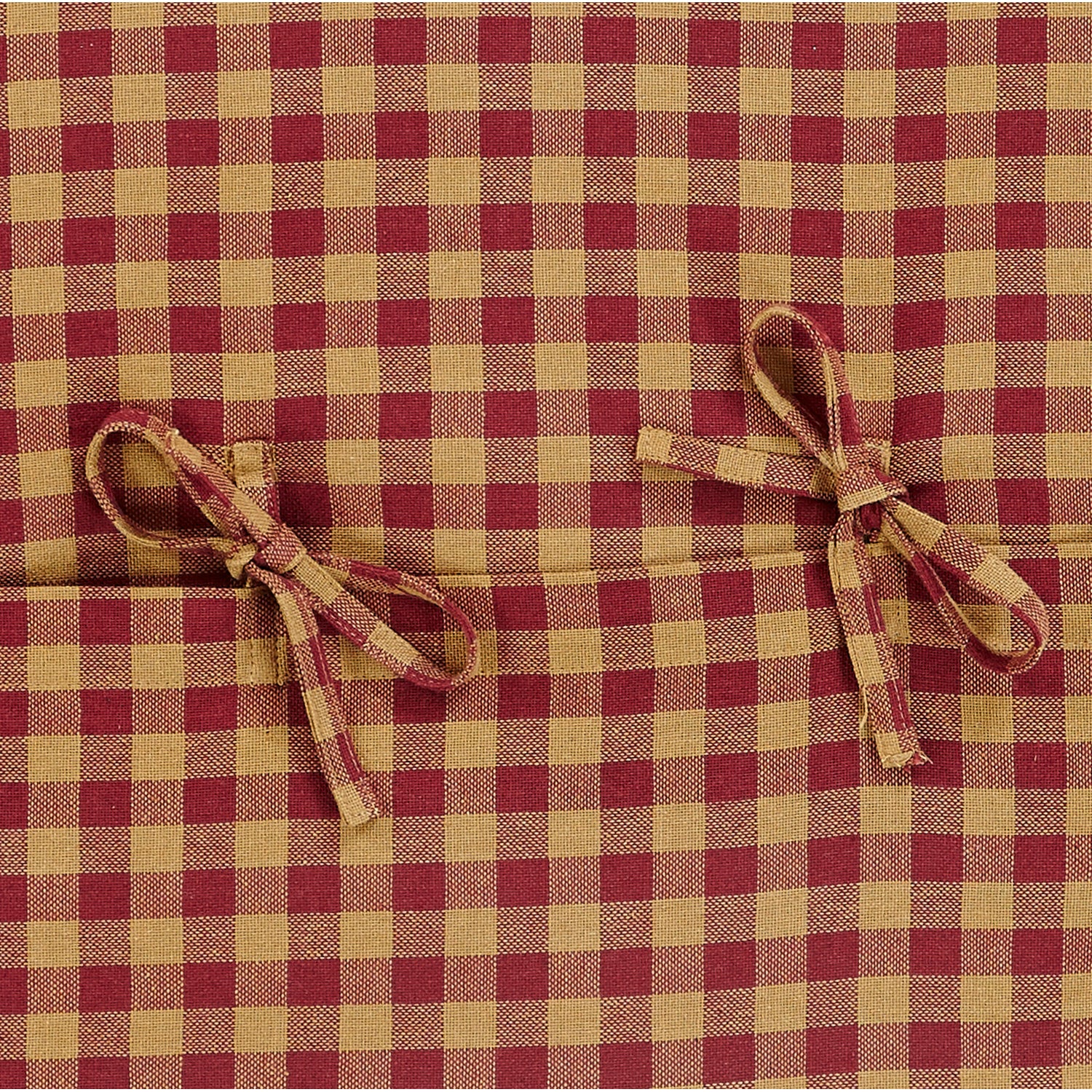 Burgundy Check Fabric 16" Throw Pillow - Image 6