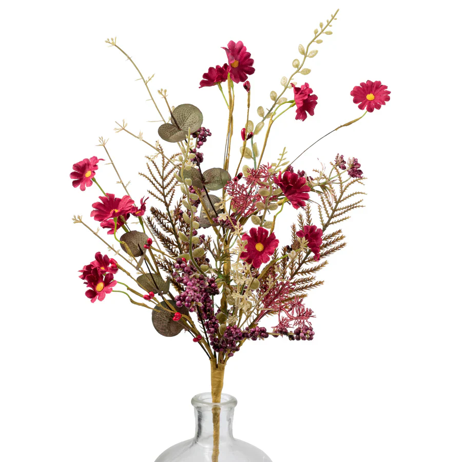 Burgundy Mixed Fall 24" Faux Floral Spray