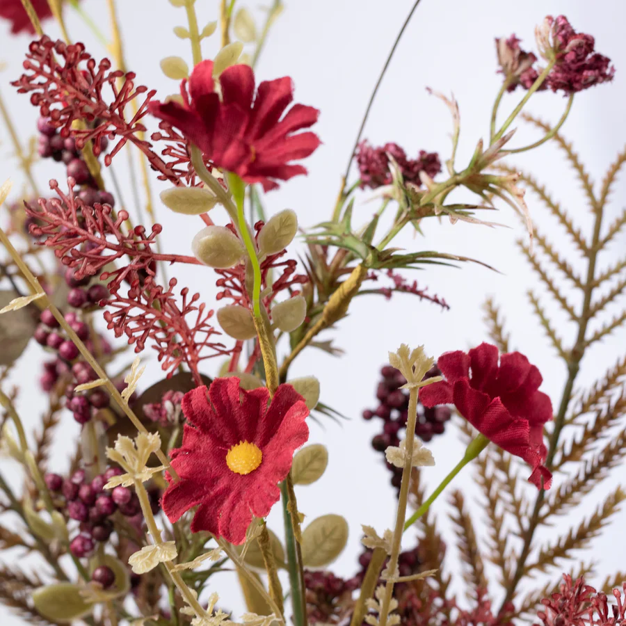 Burgundy Mixed Fall 24" Faux Floral Spray - Image 2