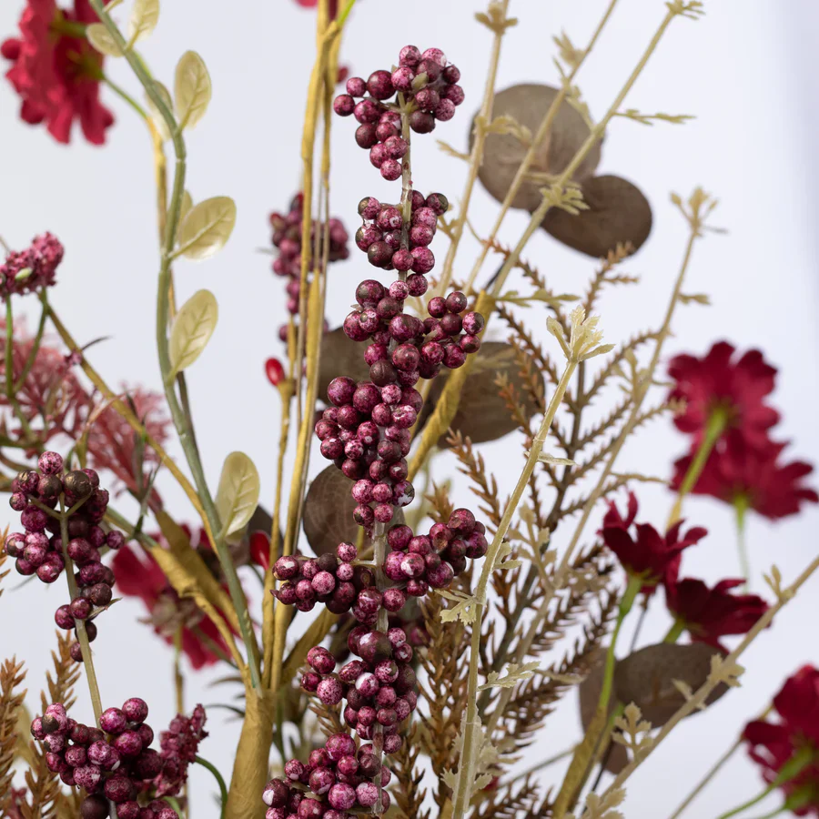 Burgundy Mixed Fall 24" Faux Floral Spray - Image 3