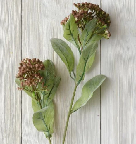 ๐ Burgundy Seeded Foliage Faux Branch