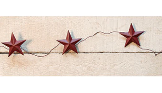 ๐ Burgundy Star Garland 60" long