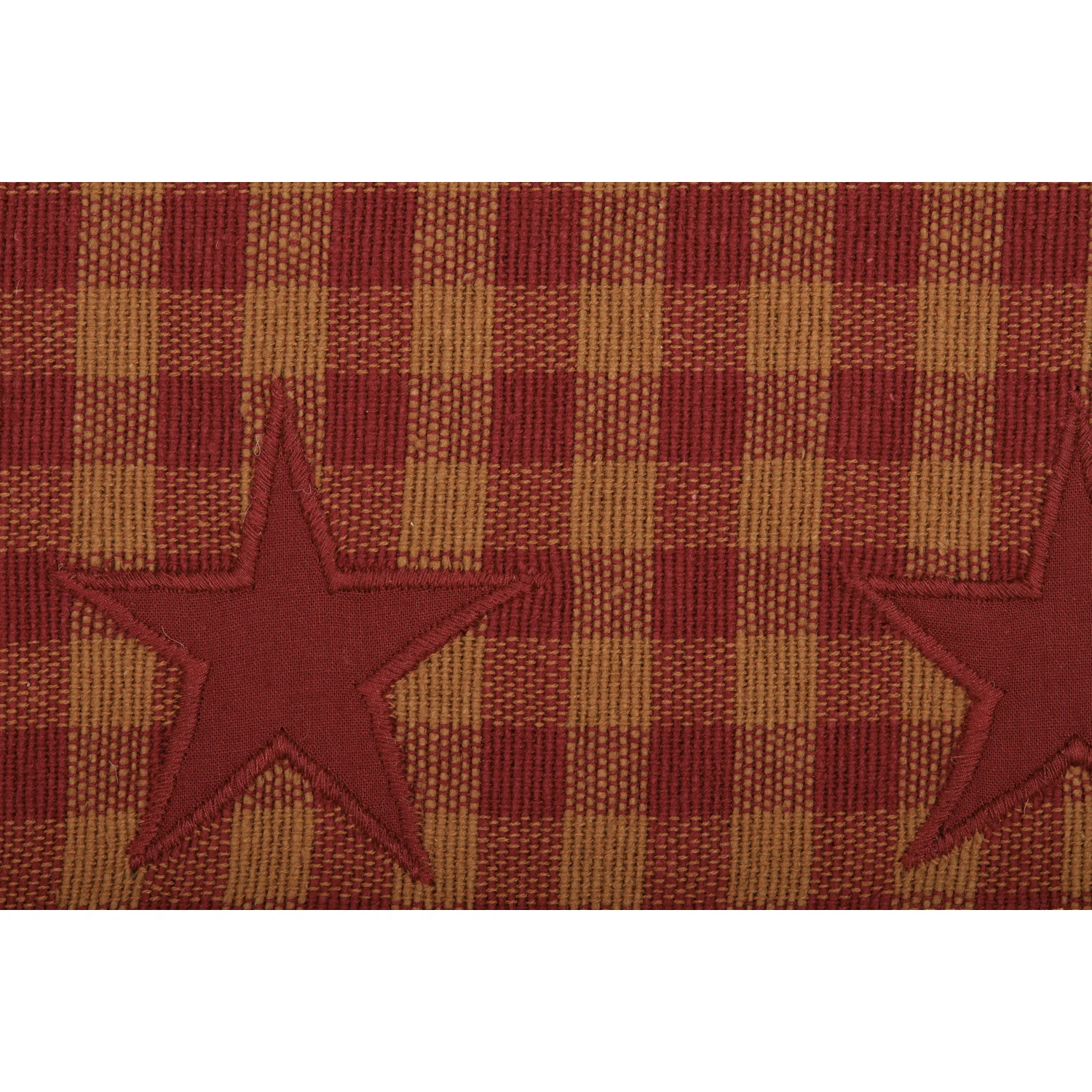 Burgundy Star Woven Table Runner 13" x 36" - Image 4