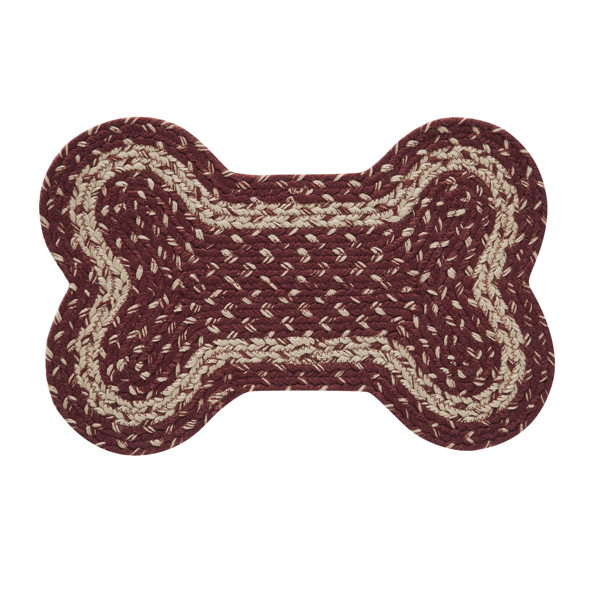 Burgundy Tan Indoor/Outdoor Small Bone Rug - Image 2