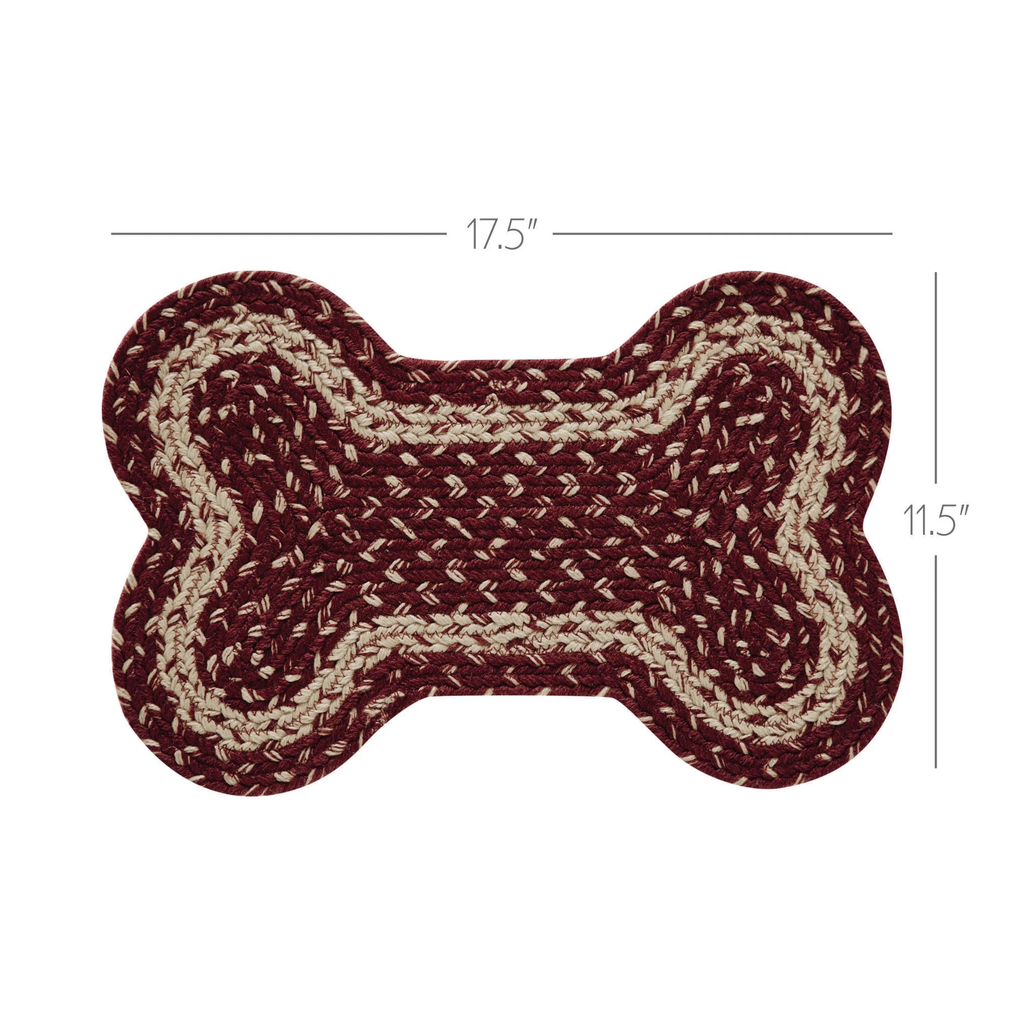 Burgundy Tan Indoor/Outdoor Small Bone Rug - Image 3