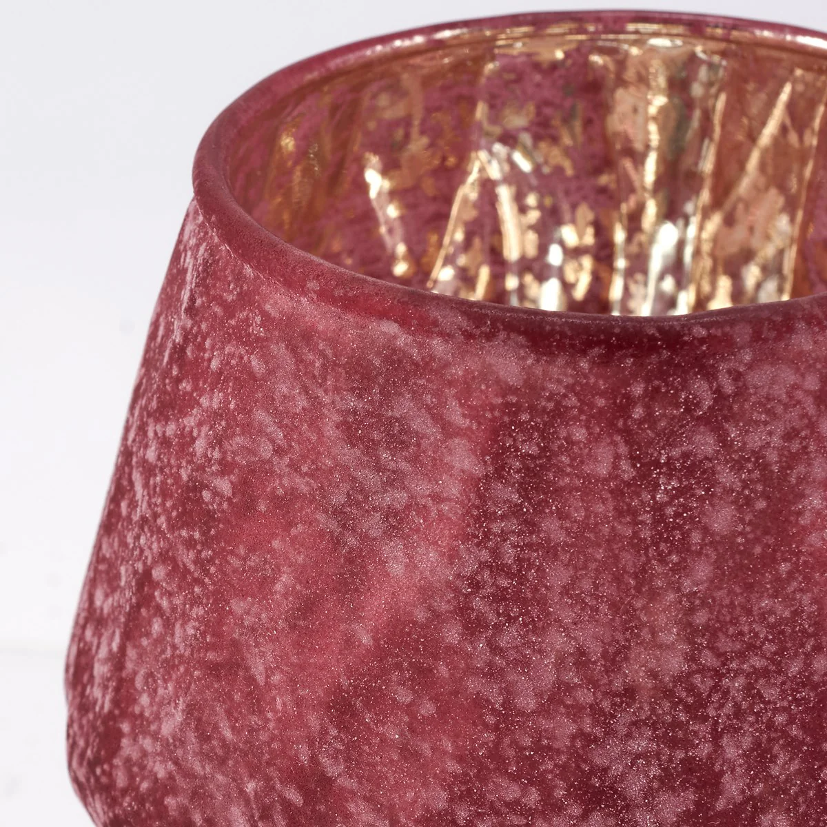 Burgundy Votive Glass Candle Holder - Image 4