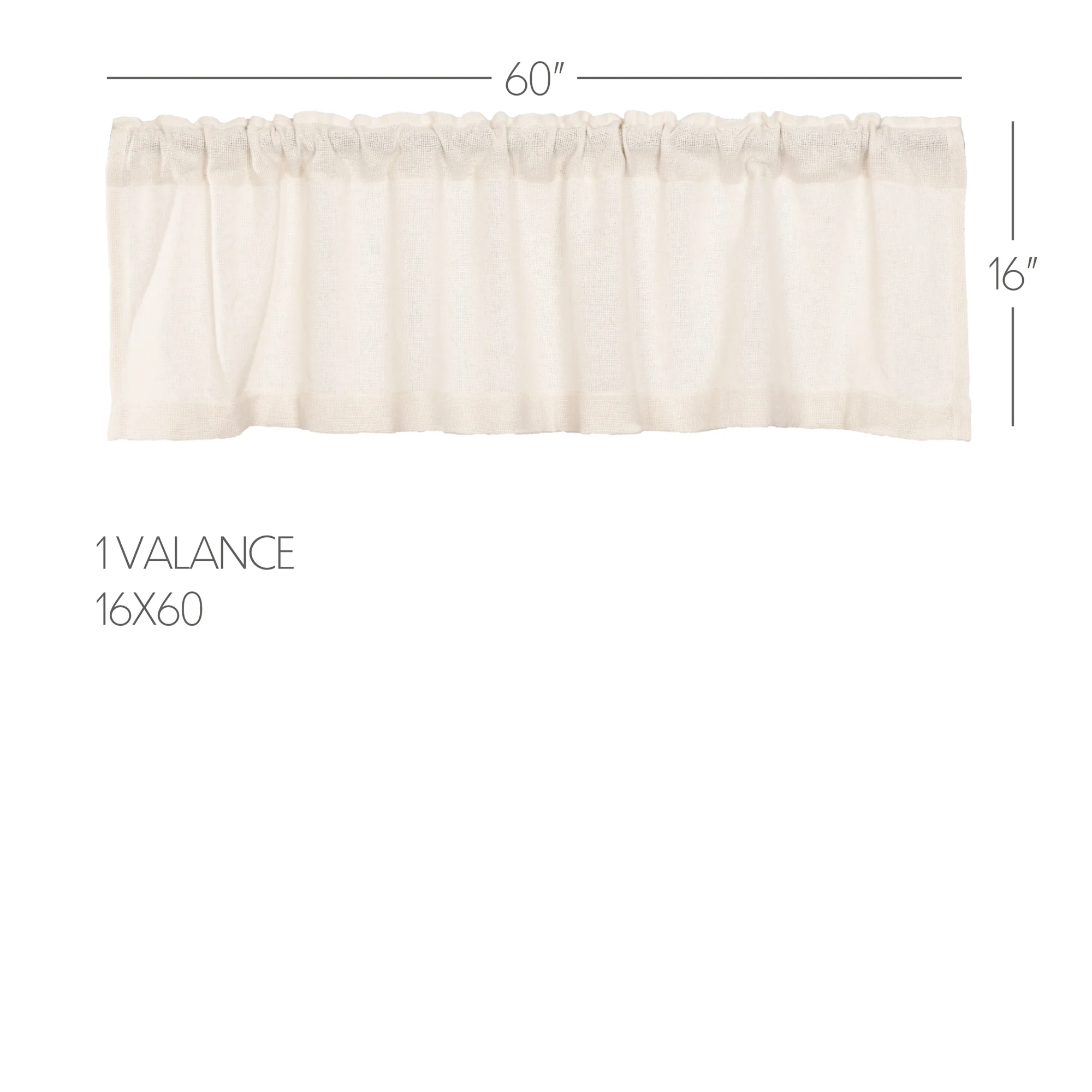 Burlap Antique White Valance 16'' x 60'' - Image 7