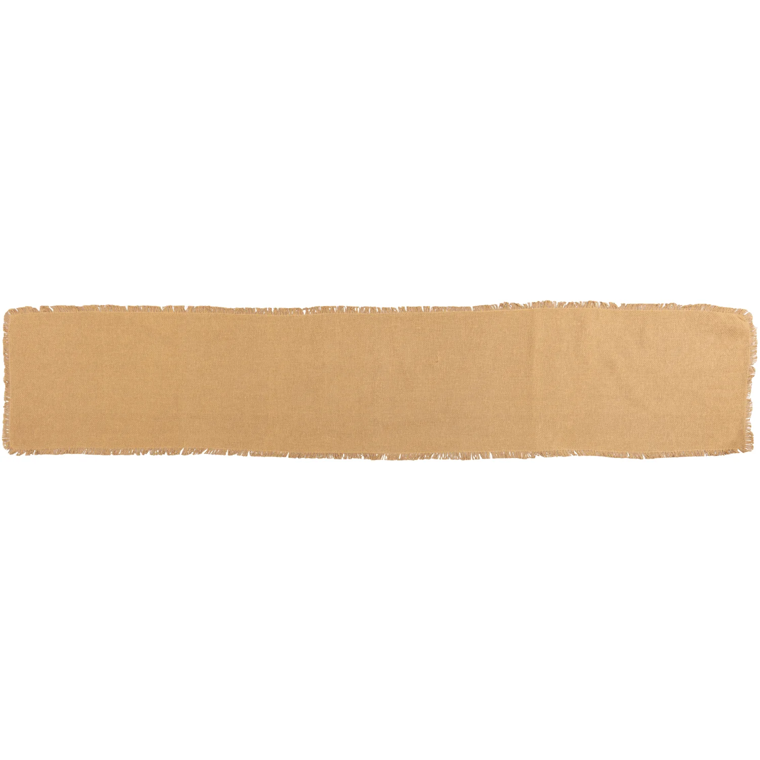 Burlap Fringed Natural Table Runner 13" x 72" - Image 3