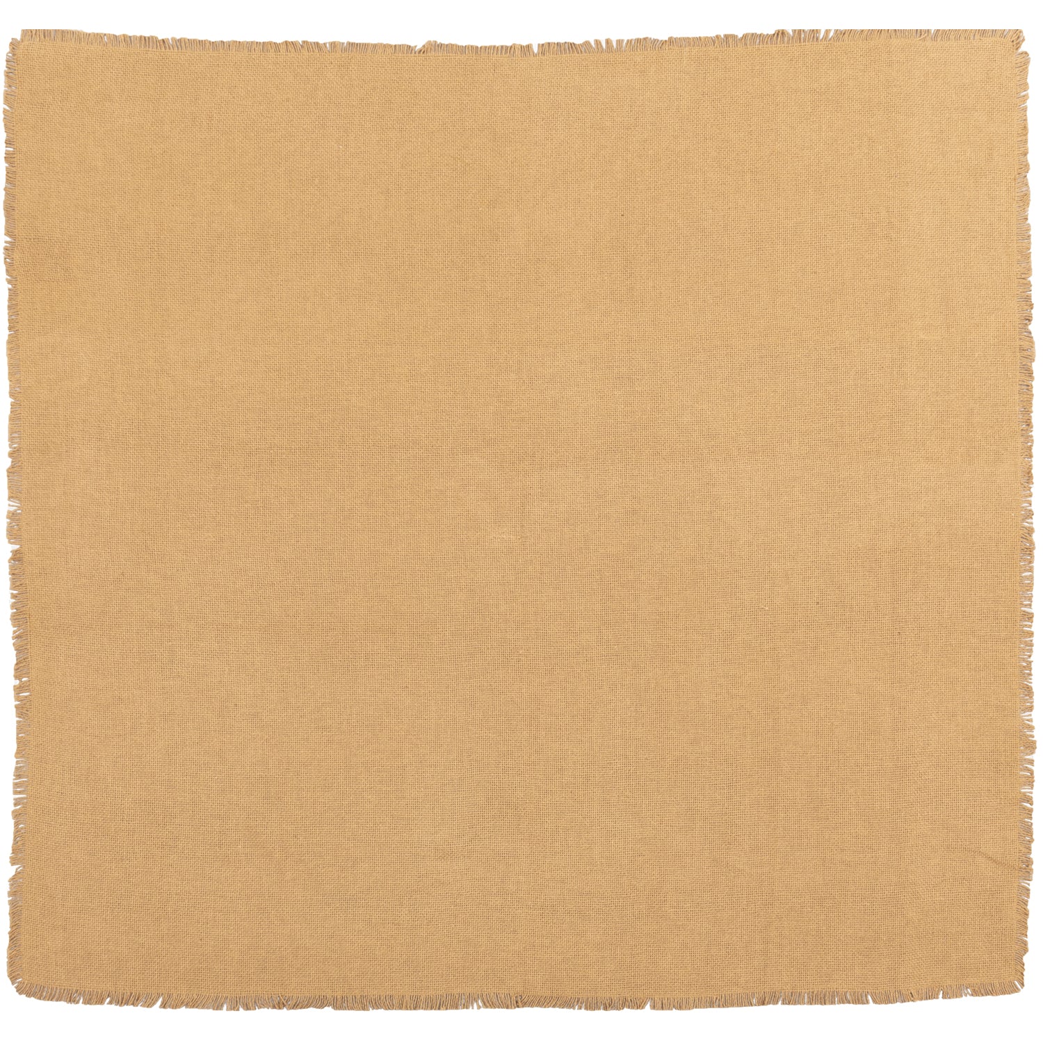 Burlap Natural Fringed 40" Table Topper - Image 5
