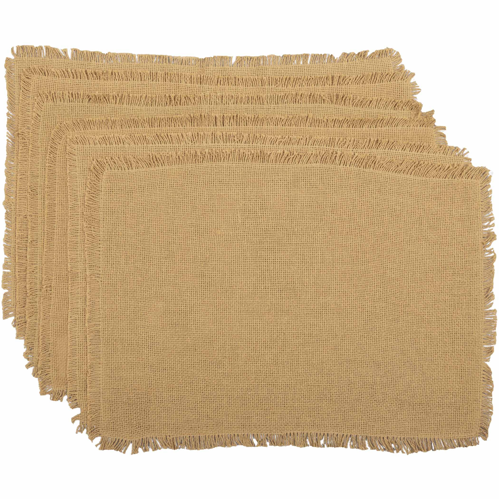 Burlap Natural Fringed Placemat Set of 6 - Image 4
