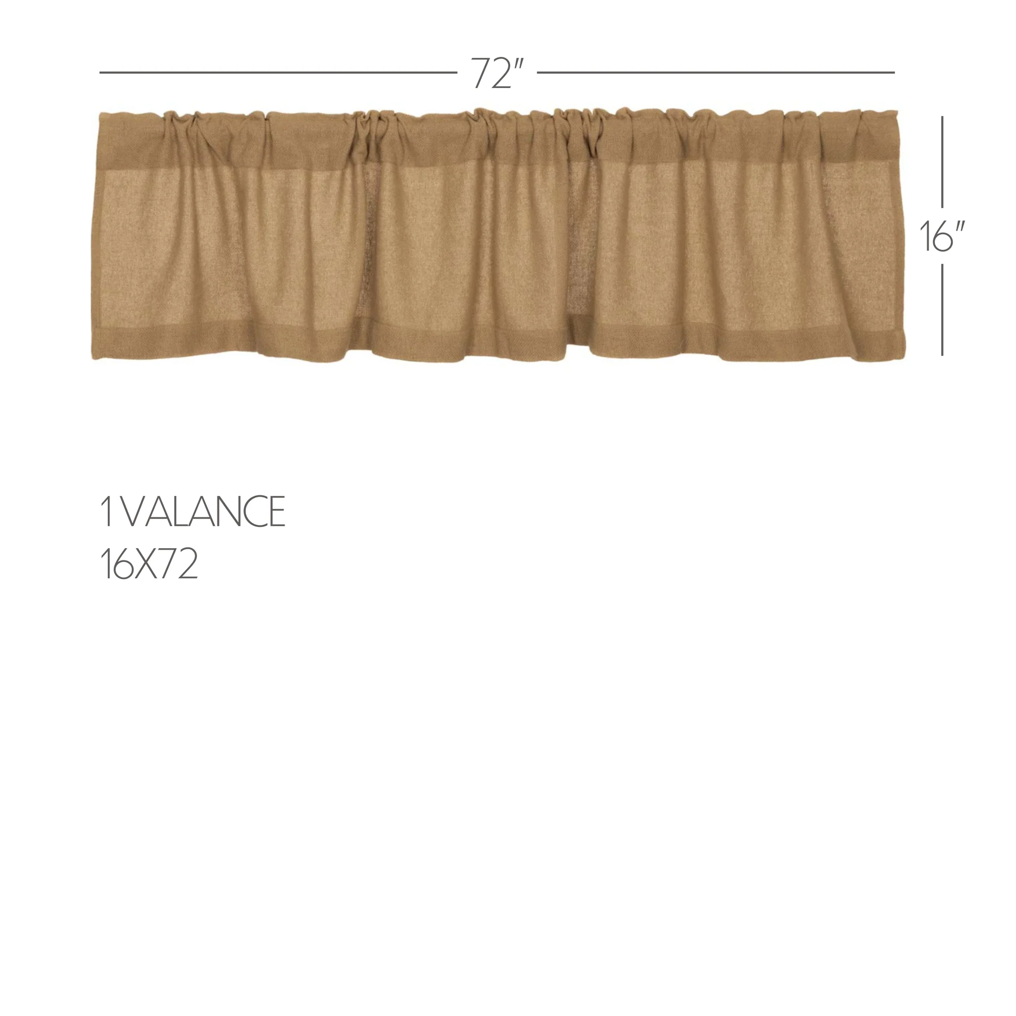 ๐ Burlap Natural Valance 16'' x 72'' - Image 6