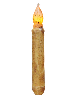 ๐ Burnt Ivory LED 6" Taper Battery Powered Candle