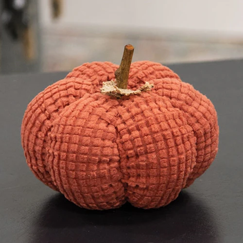 Burnt Orange Waffle Weave 4" Pumpkin - Image 2