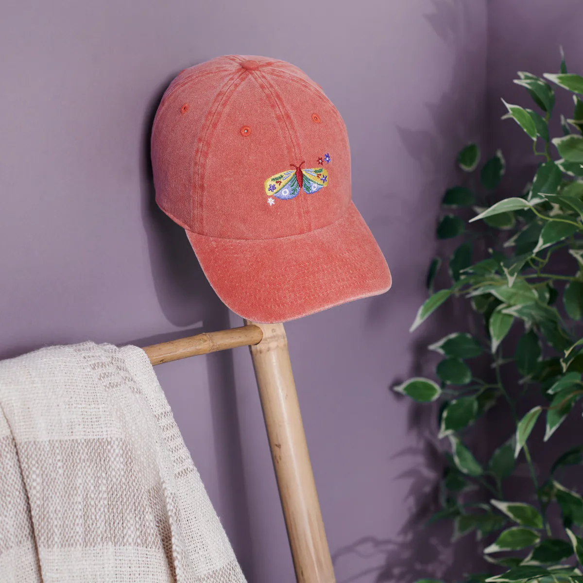 Butterfly Embroidered Baseball Cap - Image 2