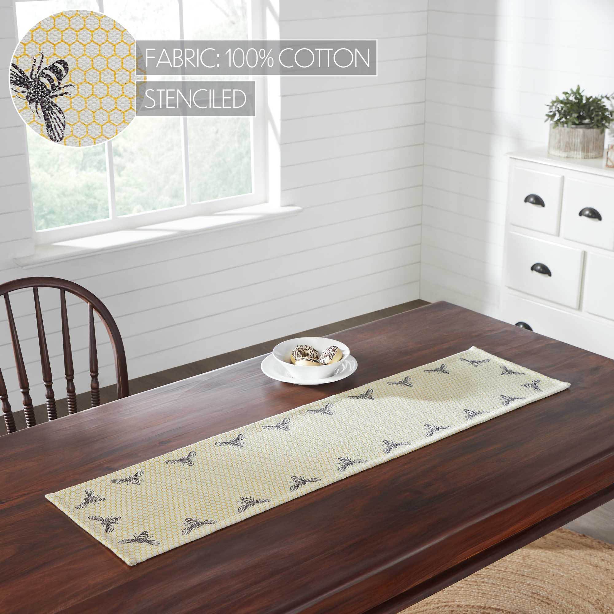 Buzzy Bees 48" Table Runner - Image 2